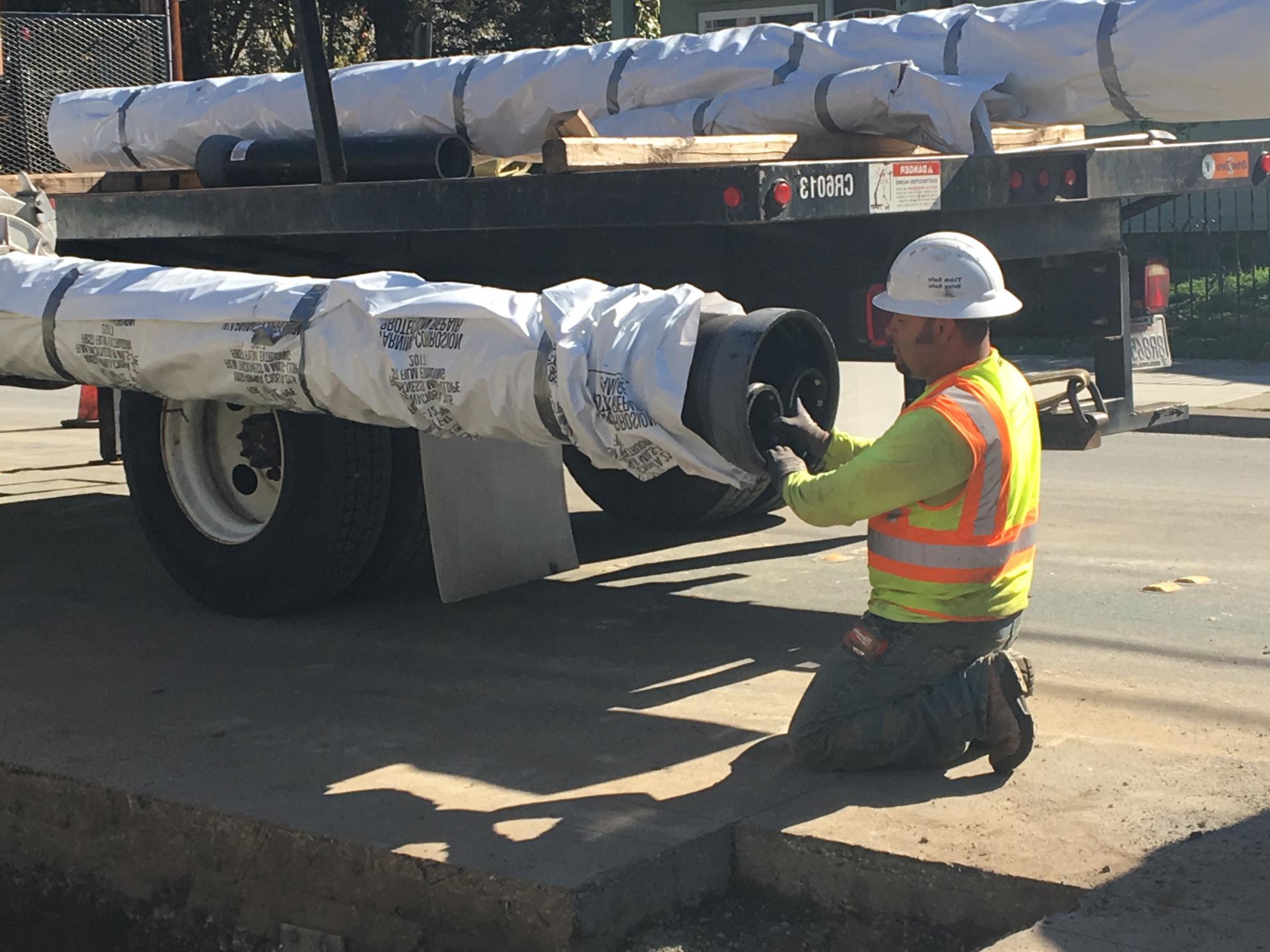 New pipes being installed to improve SJW's infrastructure.